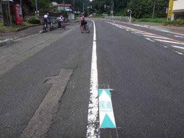 サイクリング道の表示